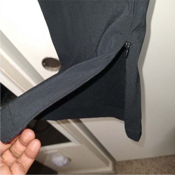 Good American The Exec Pants Womens Size 3 L Black  Ankle-Zip Stretch High Rise - Picture 2 of 9